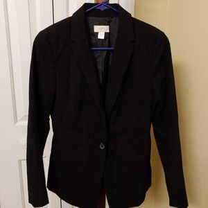 LOFT petite black blazer one button